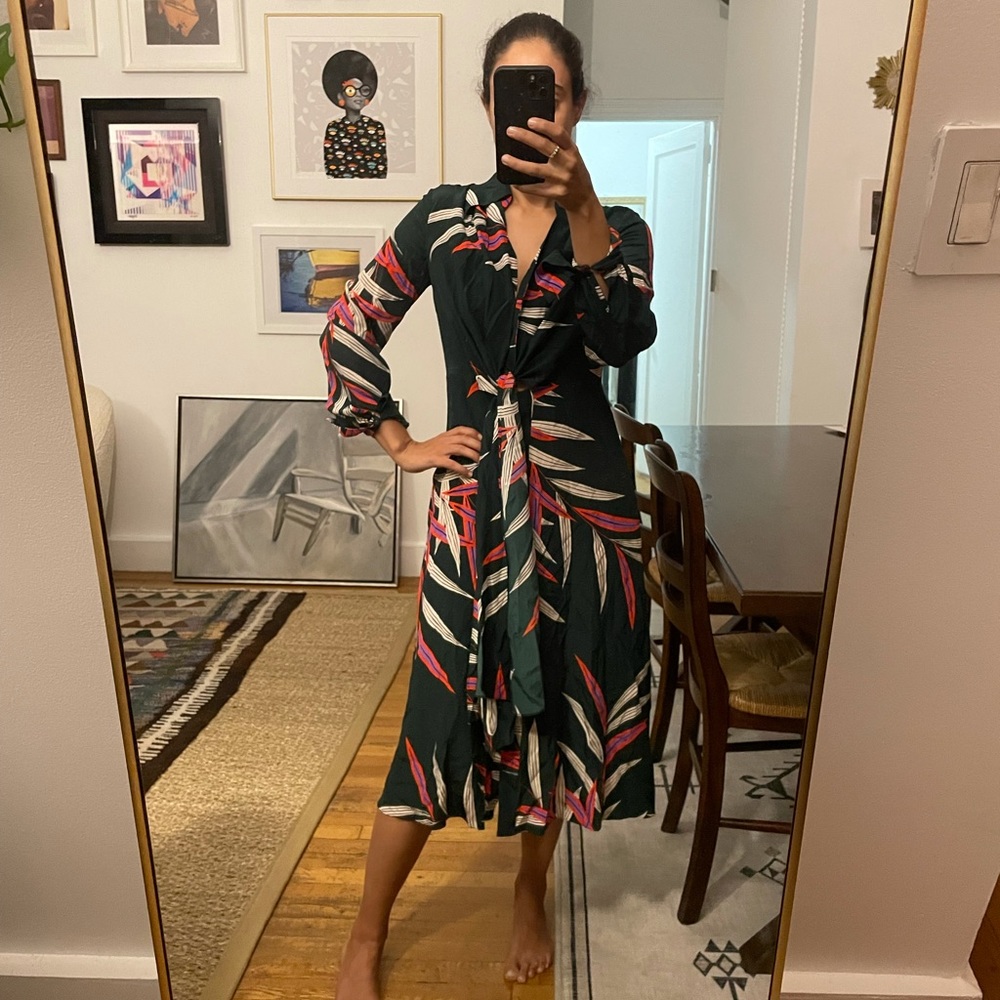 Diane von Furstenberg Silk Print Dress- 100% Silk